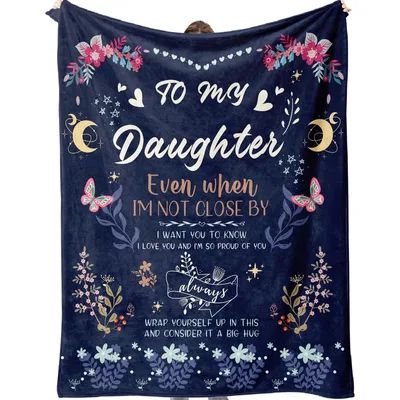 Proud of You Daughter Blanket for Distance and Home