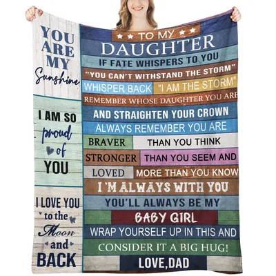 Daughter Gift from Dad Blanket: A Message in Stripes