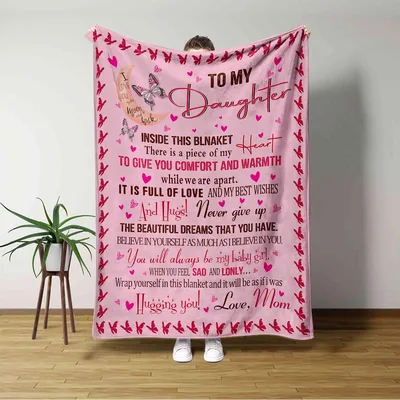 to My Daughter I love Blanket: A Letter in Pink