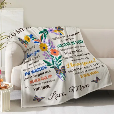 Believe in Yourself Blanket: A Letter from Mom to Daughter