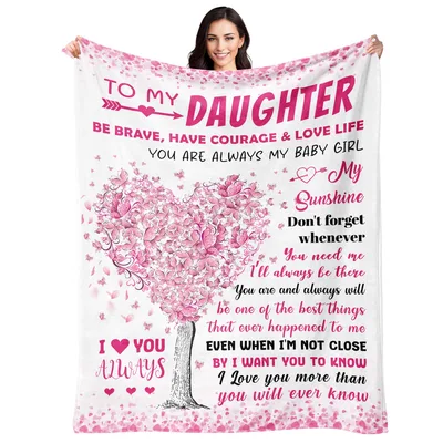 to My Daughter Be Brave Blanket for Your Girl