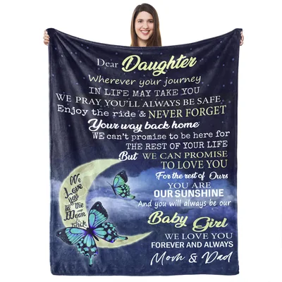 Daughter from Mom and Dad Blanket: A Moonlit Letter