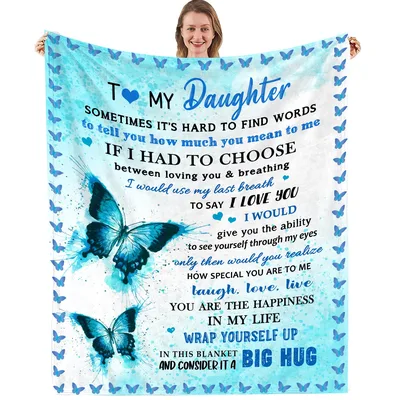 Butterfly Daughter Blanket: A Love Letter in Blue