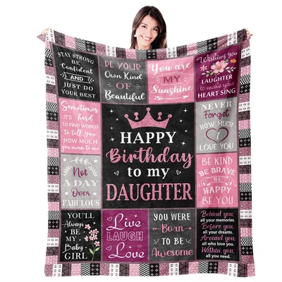 Daughter Birthday Blanket: Words for Your Girl
