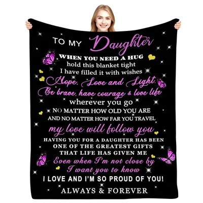 Proud Mom Daughter Blanket: A Hug You Can Carry