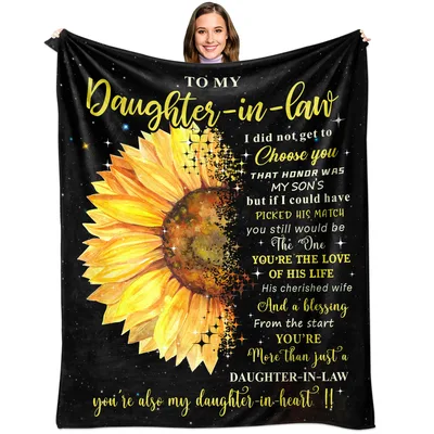 Sunflower Daughter in Law Blanket: A Heartfelt Note for Her
