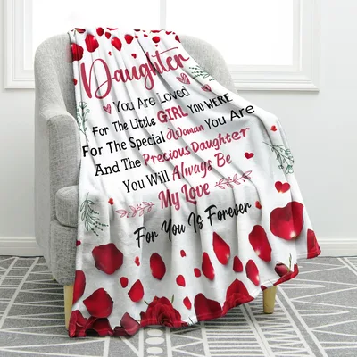 Daughter Love Letter Roses Blanket for Your Daughter