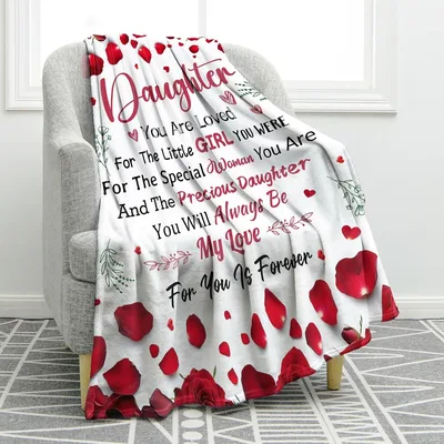 Daughter Forever Love Blanket: A Rose Letter for Her