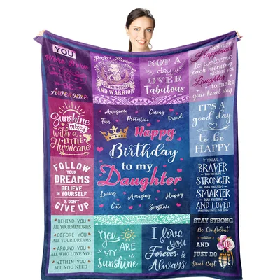 Birthday Gift Daughter Blanket for a Bright Birthday