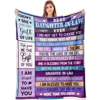 Best Daughter-in-Law Blanket With a Heartfelt Message