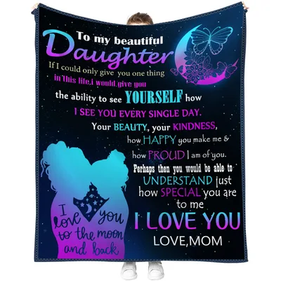 To My Beautiful Daughter Blanket: A Note From Mom