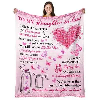 Son's Wife Blanket: A Pink Note for Your Daughter-in-Law