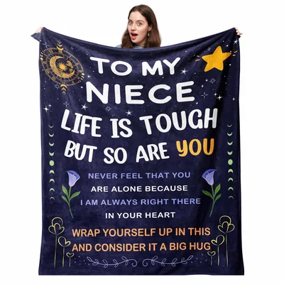 Encouragement Niece Blanket: Life Is Tough, So Are You