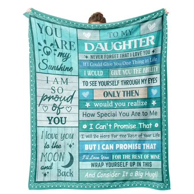 Daughter Sentiment Letter Blanket: A Heartfelt Message for Her