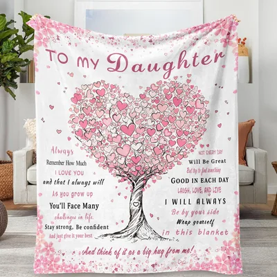 To my Daughter Always Blanket: A Letter in Pink