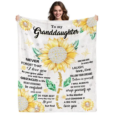 Granddaughter Sunflower Blanket: A Note From Grandma