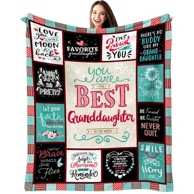 Best Granddaughter Inspirational Quotes Blanket for Her
