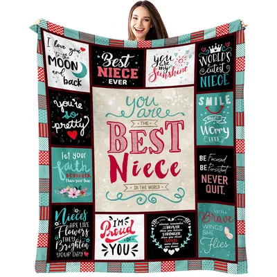 Best Niece Blanket: Patchwork Quilt Print for Her