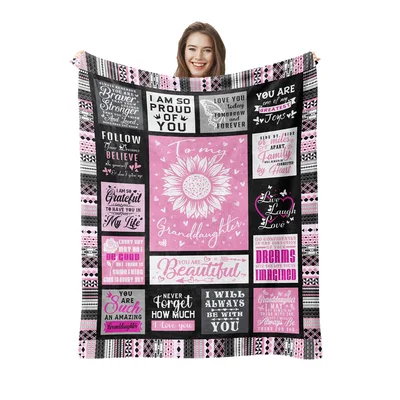 to my Granddaughter Always Blanket: Sunflower Print