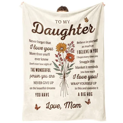 Love Note Daughter Blanket: A Mom's Words in Flowers