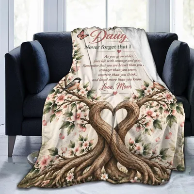 Daughter Never forget Blanket for a Mom and Her Girl