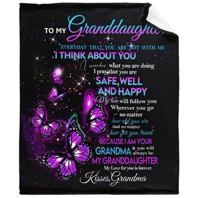Grandma Granddaughter Blanket: A Love Note in Butterflies