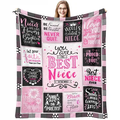 Pink Niece Quotes Blanket for Your Favorite Girl