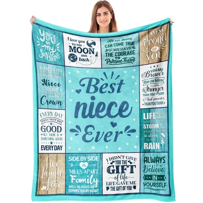 Niece Inspirational Quotes Blanket featuring Best niece Ever