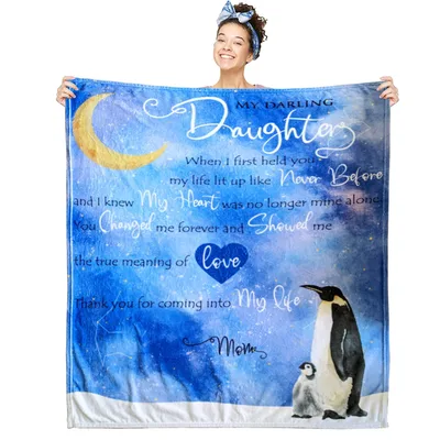 My Darling Daughter Blanket: A Mom’s Love Letter in Blue