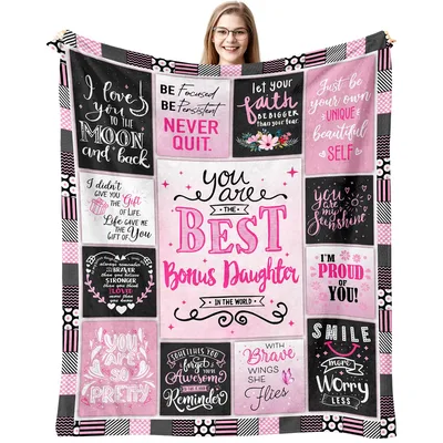 Bonus Daughter Stepdaughter Inspiration Blanket