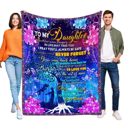 Love Dad Daughter Blanket: A Father’s Words in Light