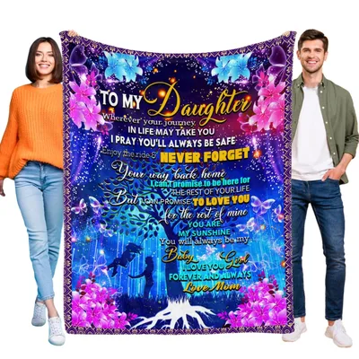 Daughter from Mom Sunshine Blanket for Your Girl