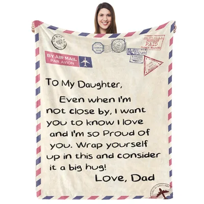Letter from Dad Blanket: A Hug for Your Daughter