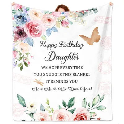 Birthday Daughter Blanket: A Floral Note of Love