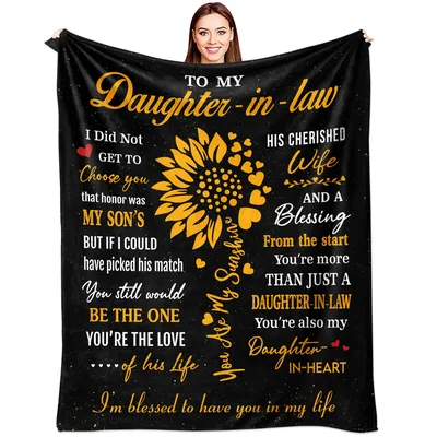 To My Daughter-in-law Blanket: A Sunflower Throw for Her