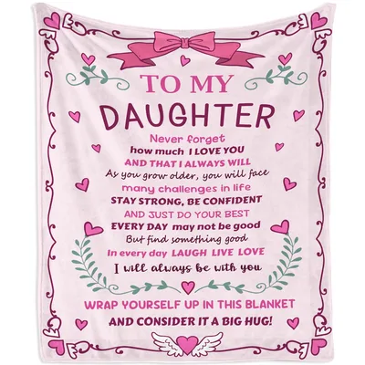 Daughter Message Love Letter Blanket: To My Daughter With Big Hug