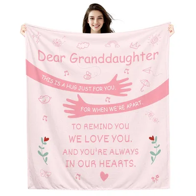 Gift for Granddaughter Blanket: A Hug When Apart