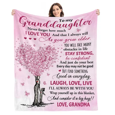 Granddaughter Letter from Grandma Blanket: Love in Print