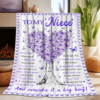 To My Niece Never Blanket: A Butterfly Heart Message