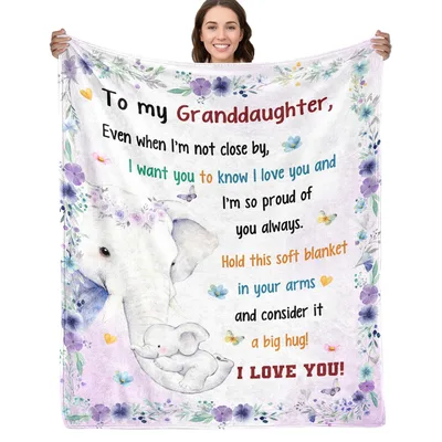 Elephant Granddaughter Blanket for a Grandma’s Heart