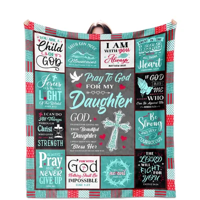 Christian Daughter Blanket: Scripture Squares for Her
