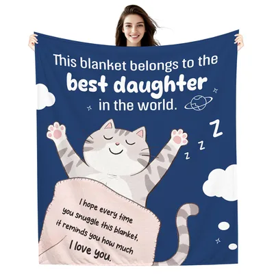 Cat Lover Daughter Blanket: A Cozy Gift Full of Love