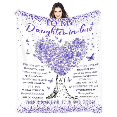 Butterfly Heart Tree Blanket for Your Daughter-in-Law