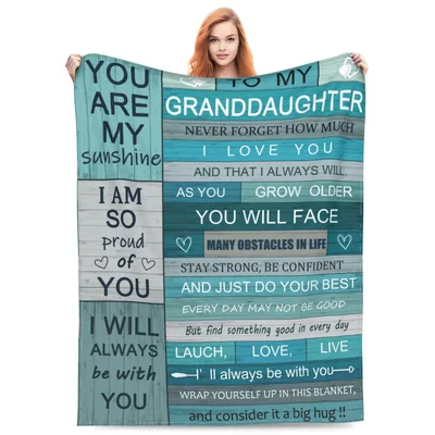 Granddaughter Letter Message Blanket
