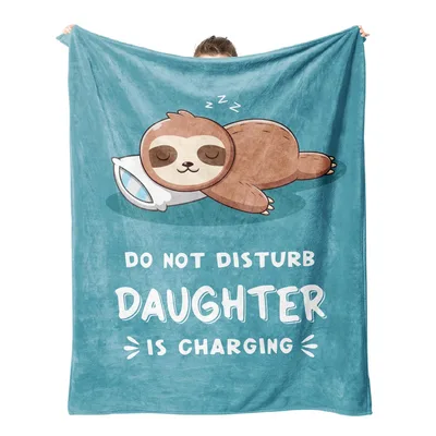 Sleepy Sloth Daughter Blanket: Do Not Disturb Daughter
