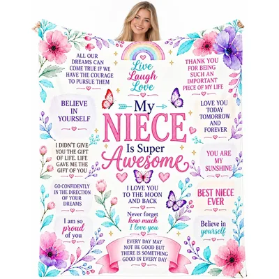 Live Laugh Love My Niece Blanket Throw for Her