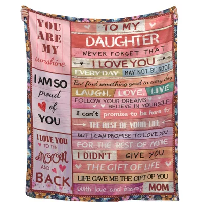 Never Forget I Love You Blanket for Your Daughter from Mom