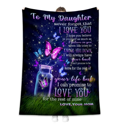 To My Daughter Butterfly Jar Blanket: A Message of Love and Belief