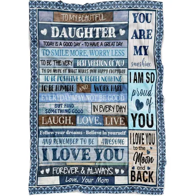 To My Beautiful Daughter I Love Blanket