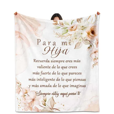 Para Mi Hija Floral Blanket: A Spanish Love Note with Roses